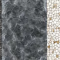 Textured Wall Surface With Dark Mosaic Tiles Gray Stone And Light Square Tile Designs