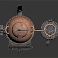 Copper Distillation Still With Metal Container For Home Brewing Process