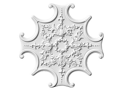 European-style lamp panel gypsum component carved 3d model