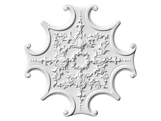 European-style lamp panel gypsum component carved 3d model