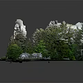 Detached Villa In Wooded Surroundings With Gray Roof Blue Exterior And Front Garden Parking