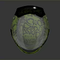 Racing Car Helmet in Neon Yellow With Black Patterns Featuring Monster KORDA OKX Logos