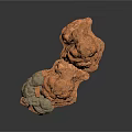 Natural Wood and Stone Decorative Sculpture With Textured Surface and Artistic Design