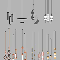 Modern chandelier 3d model