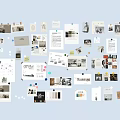 Creative Collage Board Featuring Photos Papers Notes And Design Elements