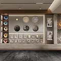 Modern Lighting Combinations Showcase With Various Round Designs And Shelf Mounted Lights 3d model