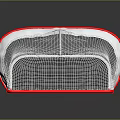 Ice Hockey Goal Sports Equipment Red Frame White Netting Sturdy Design