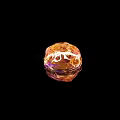 Illuminated Modern Wall Lamp With Spherical Glass Shade And Flowing Texture