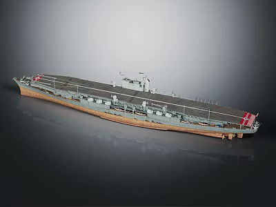 Weapon Aircraft Carrier Model With Detailed Deck And Scale Structure 3d model