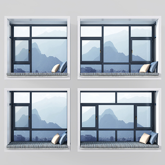 Modern Bay Window 3d model