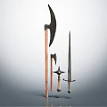 Modern Axe Tomahawk 3d model