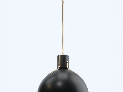 modern chandelier hinckley brass led black pendant 3d model