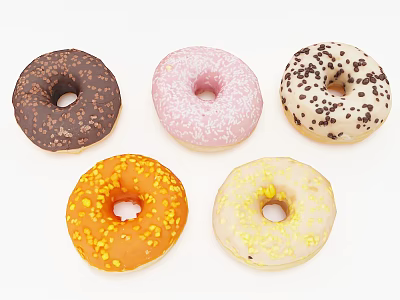 Modern Donuts 3d model