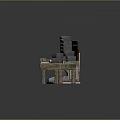 Vintage Industrial Furniture Featuring Stone Top Workbench With Drawers And Side Table Decorative Elements