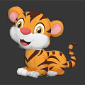 Adorable Tiger Themed Kids Chair With Soft Fabric And Sturdy Structure