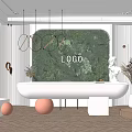 Modern Front Desk Beauty Salon Front Desk Front Desk Chandelier Shaped Front Desk Office Front Desk Front Desk Decoration 3d model