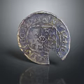 Broken Ancient Coin An Old Daily Life Currency Item With Vintage Design