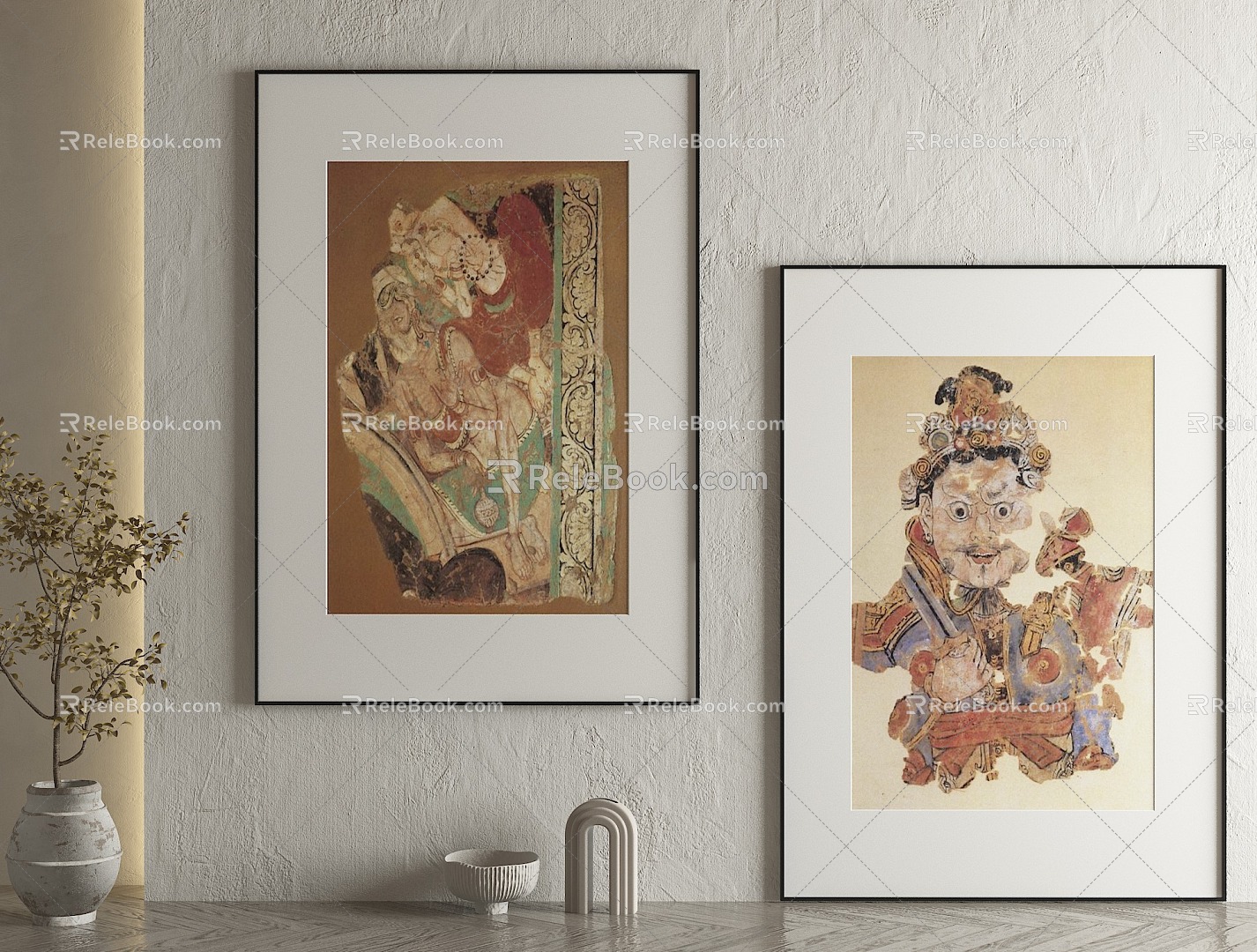 New Chinese Decorative Painting 3d model