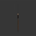 Long Traditional Spear Weapon With Wooden Shaft And Metal Spearhead