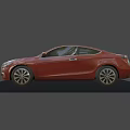 Red Sports Car Exterior With Black Windows And Silver Alloy Wheels