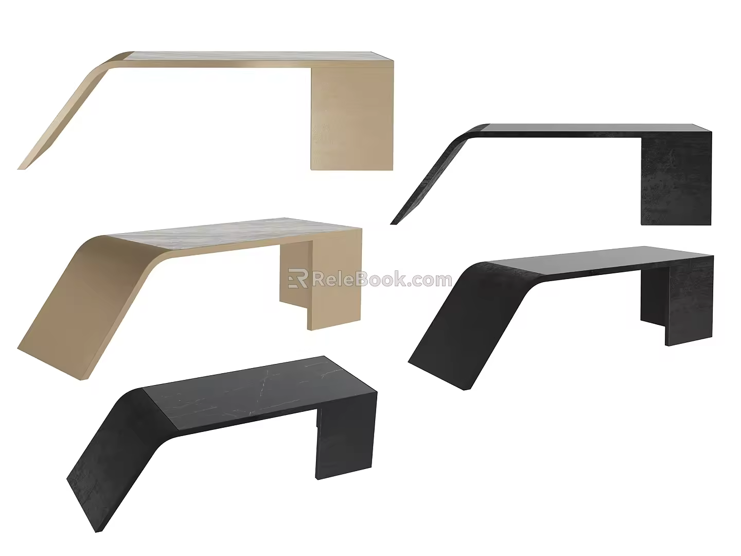 Minimalist Desk Minimalist Desk Styling Desk Table Black Table 3d model