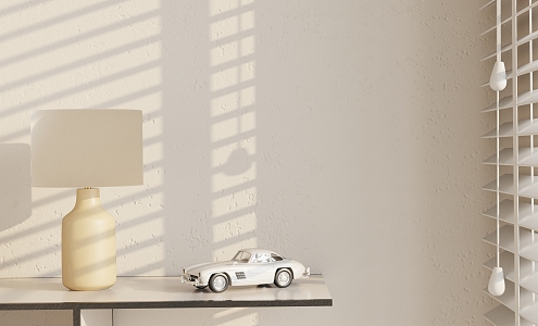 Modern table lamp ornaments combination 3d model