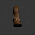Brown Leather Ankle Boots With Block Heel And Classic Stitched Design For Daily Wear