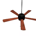 Modern Ceiling Fan With Wooden Blades And Integrated Light Fixture For Home Use