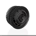 Industrial Track Tire With Deep Tread And Metal Hub Components For Machinery