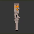 Pink Rifle With Scope Orange Accents Black Barrel And Modern Design