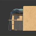 Multifunctional Light Wood Bed Furniture With Storage Cabinets Drawers Shelves And Pull Out Desk