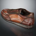 Classic Brown Leather Lace Up Shoes With Durable Sole And Retro Design