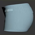 Light Blue Ribbed Briefs With Side Buckles For Daily Comfortable Wear