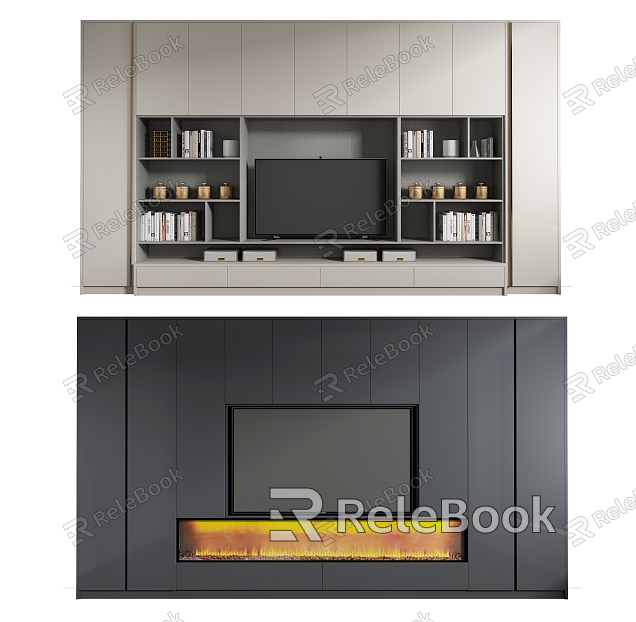 Modern TV Background Cabinet model