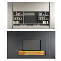 Modern Sleek TV Wall Unit Featuring Bookshelves Storage Drawers And LED Lighting