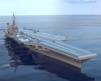 Modern U.S. Navy Kitty Hawk-class aircraft carrier 3d model