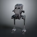 Game and Movie Character Mechanical Four Legged Robot With Metallic Structure And Industrial Design
