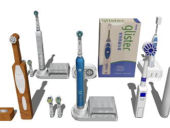 Modern electric toothbrush 3d model