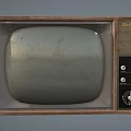 Vintage Television With Wooden Frame Classic Knobs And Worn Screen Design 3d model