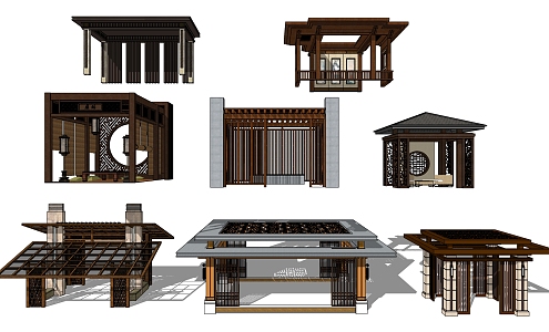 New Chinese Pavilion 3d model