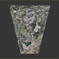 3D Terrain Model Showcasing Natural Landscape With Mountains Rivers And Lakes