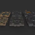 Traditional Urban Building Complex Featuring Multi story Structures And Courtyard Design
