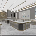 Luxury Boutique Store Interior With Modern Display Counters And Elegant Lighting