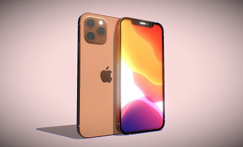 Modern mobile phone Apple 3d model