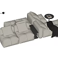 Modern Multiplayer Sofa Module Sofa Back-to-Back Sofa 3d model