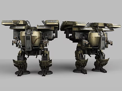 Game Movie Character Robot Showing Multiple Angles And Detailed Mechanical Design 3d model