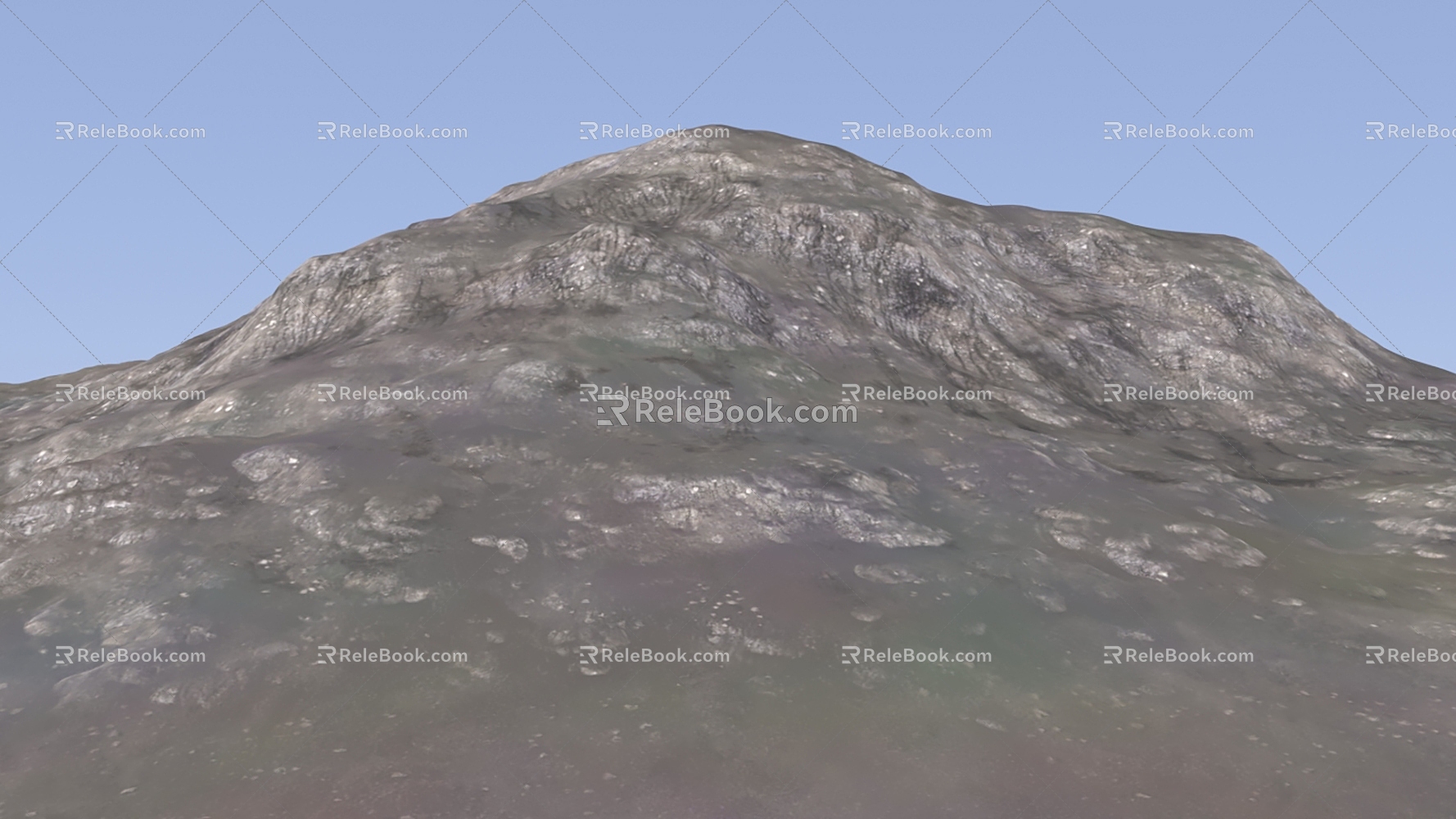 Sand and gravel mountain ground 3D model 3d model