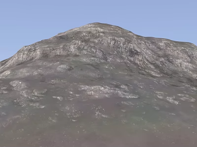 Rocky Mountain Peak Scenic Landscape With Clear Blue Sky And Natural Terrain Features 3d model
