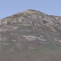 Sand and gravel mountain ground 3D model 3d model