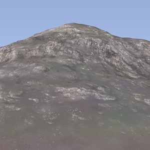 Sand and gravel mountain ground 3D model 3d model